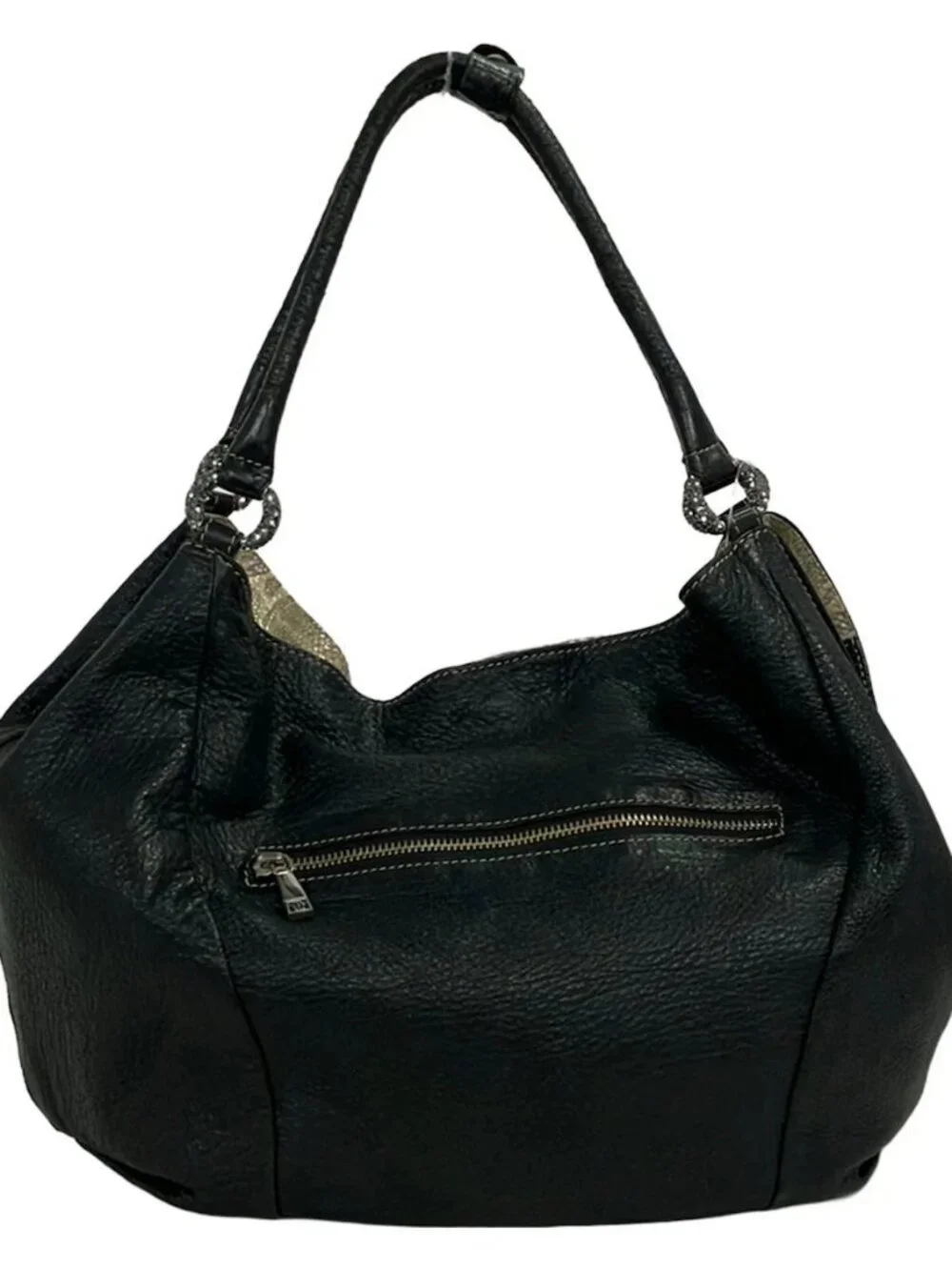 MICHELANGELO Black Leather Tote Bag